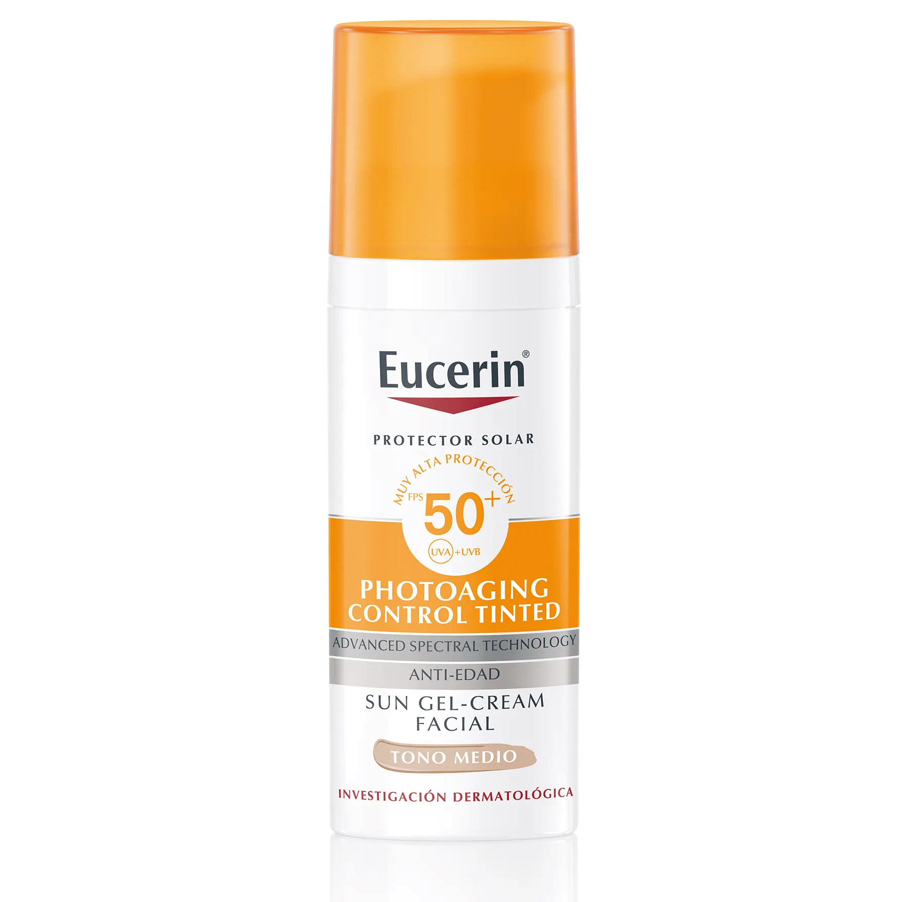 EUCERIN PROTECTOR SOLAR SUN GEL CREAM TONO MEDIO FPS 50 X 50 ML.